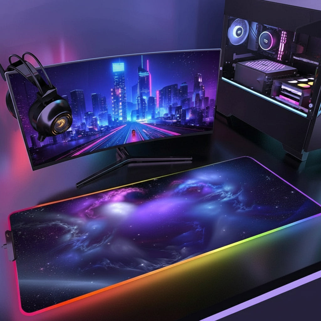 Tapis gamer RGB XXL