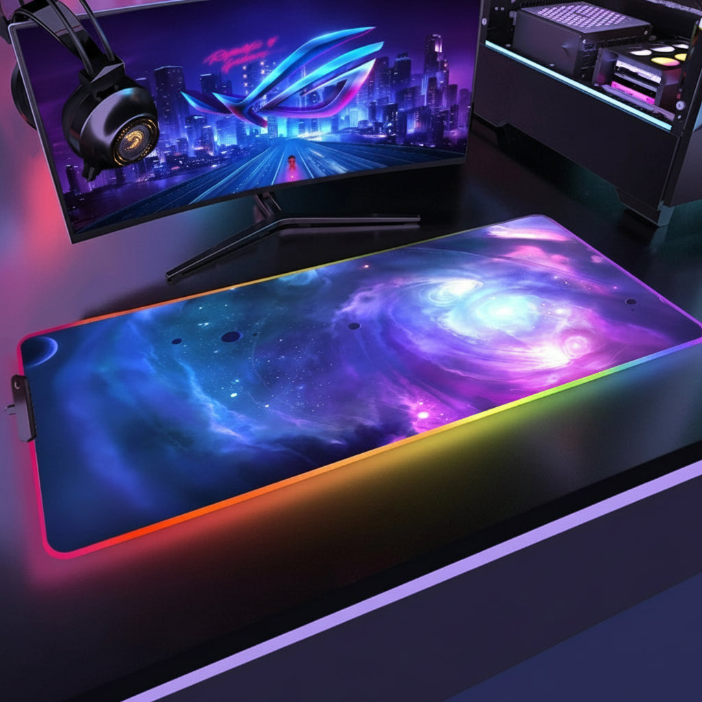 Tapis gamer RGB XXL
