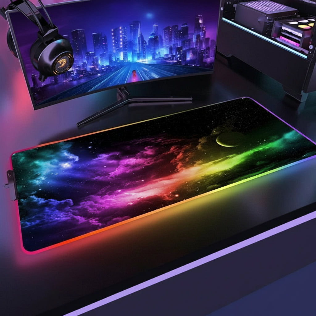 Tapis gamer RGB XXL