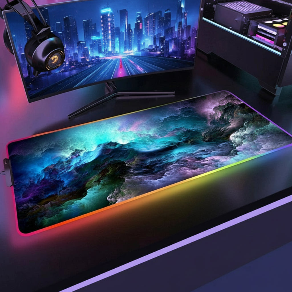 Tapis gamer RGB XXL